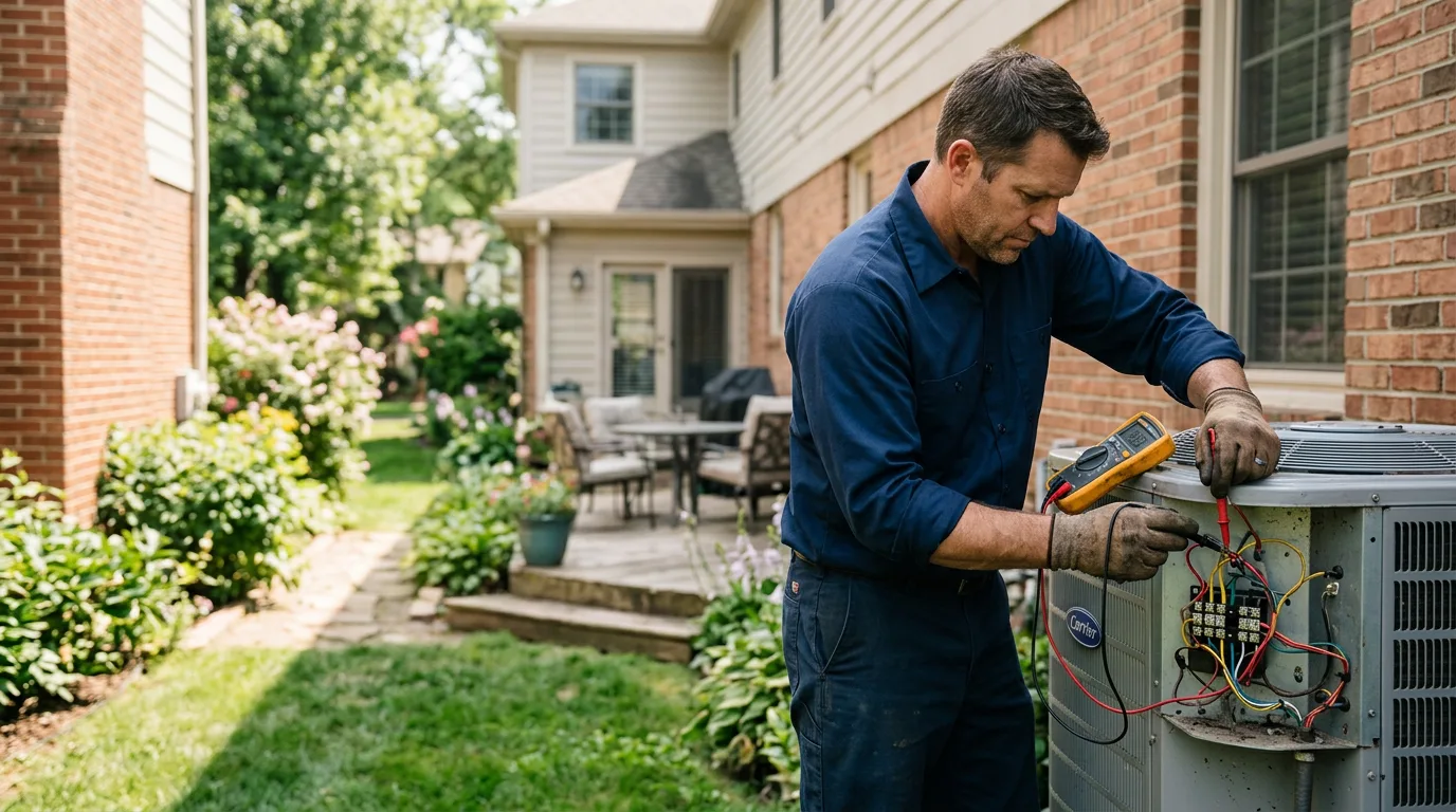 HVAC technician working near Campbell, AL